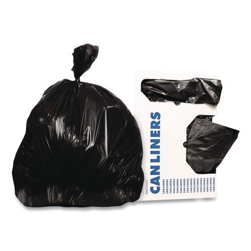 Trash Bags | Heritage D8046HK 40 in. x 46 in. 45 gal. 0.7 mil. Linear Low-Density Can Liners - Black (250/Carton) image number 0