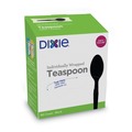 Cutlery | Dixie TM5W540 Grab-N-Go Medium-Weight Wrapped Polystyrene Plastic Teaspoons - Black (90-Piece/Pack) image number 1