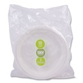 Bowls and Plates | Eco-Products EP-P013NFA Vanguard 9 in. diameter Renewable and Compostable Sugarcane Plates - White (500/Carton) image number 2