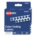 Office Jansan | Avery 05793 0.25 in. Diameter Handwrite-Only Permanent Self-Adhesive Round Color-Coding Labels in Dispensers - Dark Blue (450/Pack) image number 0