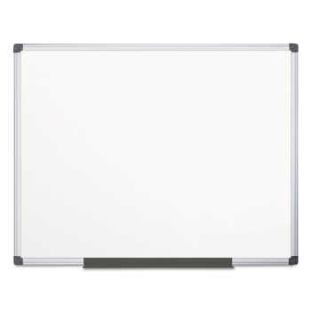 MasterVision CR1201170MV Porcelain Value 48 in. x 72 in. Dry Erase Board - White Surface/Satin Aluminum Frame