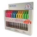 Office Jansan | Westcott 13141 5 in. Long, 1.75 in. Cut Length Pointed Tip Kids Scissors - Assorted Handles (12/Pack) image number 0