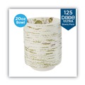 Bowls and Plates | Dixie SX20PATH Pathways Heavyweight 20 oz. Paper Bowls - White/Green/Burgundy (125/Pack) image number 2