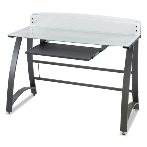  | Safco 1938TG Xpressions 47 in. x 23 in. x 37 in. Computer Desk - Frosted/Black image number 0