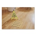 Safety Equipment | Rubbermaid Commercial FG9S0000YEL 3-Sided Fabric 21 in. x 21 in. x 20 in. Multilingual "Caution" Pop-Up Safety Cone - Yellow image number 4
