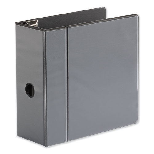 Office Jansan | Universal UNV30755 Deluxe Easy-to-Open 5 in. Capacity 11 in. x 8.5 in. (3) D-Ring View Binder - Black image number 0