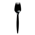 Food Service | Boardwalk BWKSPORKBLPP Mediumweight Polypropylene Spork Cutlery - Black (1000/Carton) image number 1