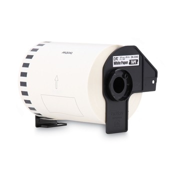 Brother 4 in. x 100 ft. Continuous Length Shipping Label Tape for QL-1050 - White (1-Roll)
