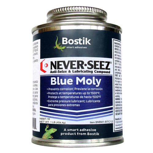 Adhesives and Sealers | Never-Seez 30801134 Blue Moly 16 oz. Brush Top Molybdenum and Nickel Grease (1 Can) image number 0