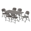 Office Chairs | Iceberg 64037 Rough n Ready 18 in. Seat Height Commercial Folding Chair Supports Up to 350 lb - Charcoal Seat/Back/Charcoal Base (4/Pack) image number 1