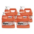 Cleaning & Janitorial Supplies | GOJO Industries 0958-04 0.5 gal. Pump Bottle NATURAL ORANGE Pumice Hand Cleaner - Citrus (4/Carton) image number 0
