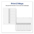  | Avery 11134 Ready Index 11 in. x 8.5 in. 10-Tab Customizable TOC 1 to 10 Tab Dividers - Black/White (1-Set) image number 5