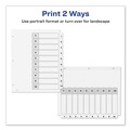 Office Jansan | Avery 11134 Ready Index 11 in. x 8.5 in. 10-Tab Customizable TOC 1 to 10 Tab Dividers - Black/White (1-Set) image number 5