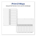 Mothers Day Sale! Save an Extra 10% off your order | Avery 11134 Ready Index 11 in. x 8.5 in. 10-Tab Customizable TOC 1 to 10 Tab Dividers - Black/White (1-Set) image number 5