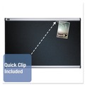 Office Jansan | Quartet B343A Prestige 36 in. x 24 in. Embossed Foam Bulletin Board - Black/Silver image number 3