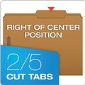 Office Jansan | Pendaflex FK213 2/5-Cut Tabs 2 Fasteners Letter Size Fastener Folders - Kraft Exterior (50/Box) image number 3