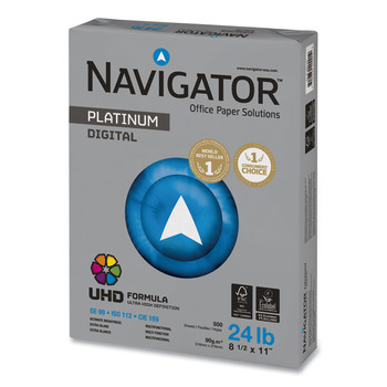 Navigator 99 Bright 24 lbs. Bond Weight 8.5 in. x 11 in. Platinum Paper - White (10/Carton)
