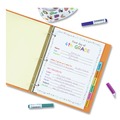 Office Jansan | Avery 11111 Big Tab 11 in. x 8.5 in. 8-Tab Double-Sided Gold Edge Reinforcing Insertable Dividers - Assorted Tabs/Buff (1-Set) image number 1