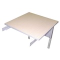  | Mayline TB30PG 30 in. x 30 in. x 29 in. - 36 in. Mailflow-To-Go Square Mailroom System Table - Pebble Gray image number 1