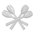 Food Service | Tablemate W95PK4 9.5 in. Table Set Plastic Serving Forks and Spoons - White (48/Pack) image number 4