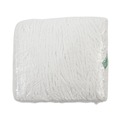 Cleaning Cloths | Boardwalk BWKSP200M14DZ Loop End Rayon Mop Head, Rayon, Medium, 14 Oz, White, Dozen image number 2