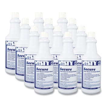 Misty 32 oz. Bottle Secure Hydrochloric Acid Bowl Cleaner - Mint Scent (12/Carton)