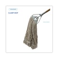Mops | Boardwalk BWK432C 32 oz. Pro Loop Web/Tailband Premium Standard Mop Head - White (12/Carton) image number 7