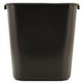 Trash Cans | Rubbermaid Commercial FG295600BLA 7-Gallon Rectangular Deskside Wastebasket - Black image number 0