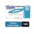 Cleaning & Janitorial Supplies | Ziploc 682254 2-Gallon 2.7 mil. 13 in. x 15.5 in. Double Zipper Freezer Bags - Clear (100/Carton) image number 1
