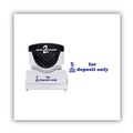 Stamps & Stamp Supplies | ACCUSTAMP2 035601 1.63 in. x 0.5 in. FOR DEPOSIT ONLY Pre-Inked Shutter Stamp - Blue image number 1