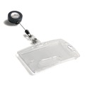 Label & Badge Holders | Durable 801219 Vertical/Horizontal Reel ID/Security Card Holder Set - Clear (10/Pack) image number 0