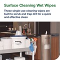 Cleaning & Janitorial Supplies | Tork 192830 6 in. x 6 in. 1-Ply Surface Cleaning Wet Wipe - Lemon, White (4 Rolls/Carton) image number 3