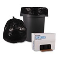 Trash Bags | Boardwalk X8046XKKR01 40 in. x 46 in. 45 gal. 1.6 mil Recycled Low-Density Polyethylene Can Liners - Black (100/Carton) image number 1