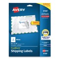 Office Jansan | Avery 08168 3.5 in. x 5 in. Shipping Labels with TrueBlock Technology - White (4/Sheet, 25 Sheets/Pack) image number 0