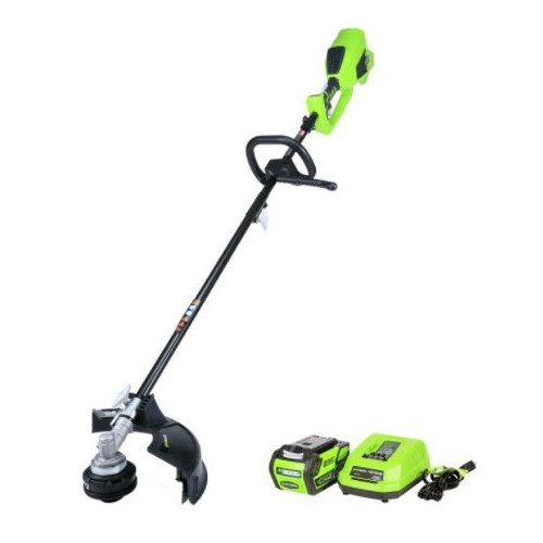String Trimmers | Greenworks 2100402 ST40L210 G-MAX 40V/14 in. Brushless String Trimmer with 2.0 Ah Battery and Charger image number 0