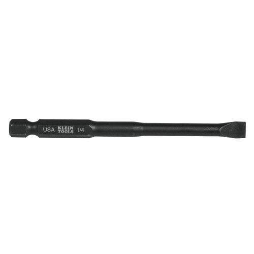 Klein Tools SL14355 5-Piece 1/4 in. Slotted 3-1/2 in. Power Driver Bit Set image number 0