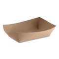 Office Jansan | SCT SCH 0525 3 lbs. Capacity Paper Eco Food Trays - Brown (500/Carton) image number 1