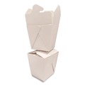 Food Trays, Containers, and Lids | Kari-Out 3103032 4 in. x 3.69 in. x 4.55 in. 32 oz. Paper Food Pail - White (400/Carton) image number 2