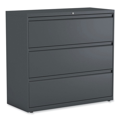 Office & Office Supplies | Alera 25507 42 in. x 18.63 in. x 40.25 in. 3 Legal/Letter/A4/A5 Size Lateral File Drawers - Charcoal image number 0