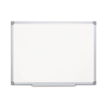 MasterVision Earth Silver 36 in. x 24 in. Easy Clean Magnetic Dry Erase Boards - White Surface/Satin Aluminum Frame