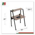  | Linea Italia LITSH764NW Kompass 33 in. x 23.75 in. x 48 in. Flexible Home/Office Desk - Natural Walnut image number 4
