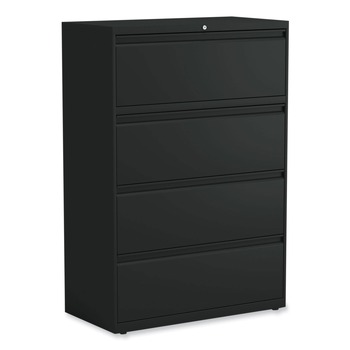 Alera 36 in. x 18.63 in. x 52.5 in. Legal/Letter-Size 4-Drawer Lateral File - Black