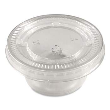 AmerCareRoyal Portion Cup Lids for 1.5 oz to 2 oz Portion Cups - Clear (2500/Carton)