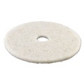 Cleaning & Janitorial Accessories | Boardwalk BWK4024NAT 24 in. Diameter Burnishing Floor Pads - Natural White (5/Carton) image number 1