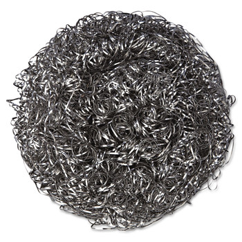 Kurly Kate 6375650 Large Stainless Steel Scrubbers - Steel Gray (12-Piece/Bag 6-Bag/Carton)