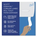 Paper Towels and Napkins | Scott 09608 Essential 20 in. x 6 in. x 11 in. Coreless Twin Jumbo Roll Tissue Dispenser - Black image number 10
