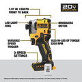 Dewalt DCF850B ATOMIC 20V MAX Brushless Lithium-Ion 1/4 in. Cordless 3-Speed Impact Driver (Tool Only) image number 5