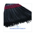 Brooms | Boardwalk BWK951BP Flag Tipped Poly Bristle 37 in. - 38 in. Length Lobby Broom - Natural/Black (1 Dozen) image number 3