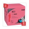 Office Jansan | WypAll 41029 Power Clean X80 12.5 in. x 12 in. Heavy-Duty Cloths - Red (50/Box, 4 Boxes/Carton) image number 2