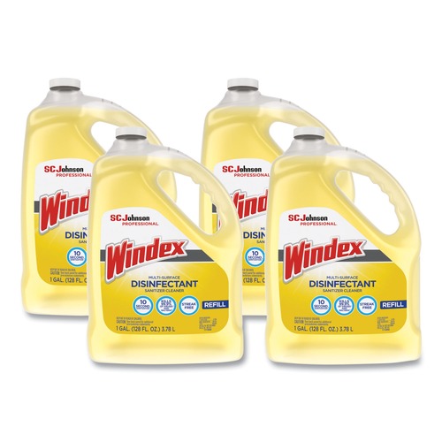  | Windex 682265 1 Gallon Multi-Surface Disinfectant Cleaner - Citrus Scent (4/Carton) image number 0